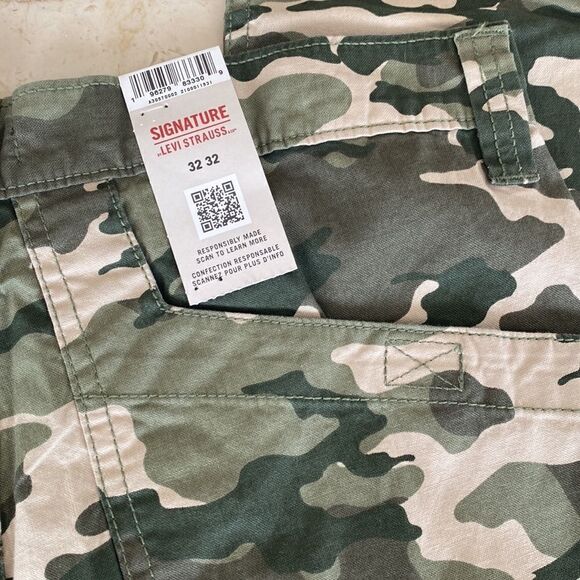 NWT Signature by Levi Strauss & Co.™ Men's Comfort Utility Pants Camo 32X32 - Picture 8 of 12